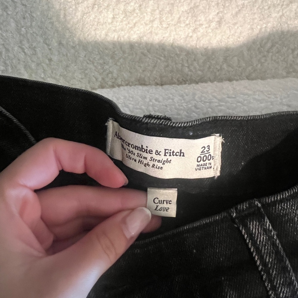 Size 23 black Abercrombie, straight jeans